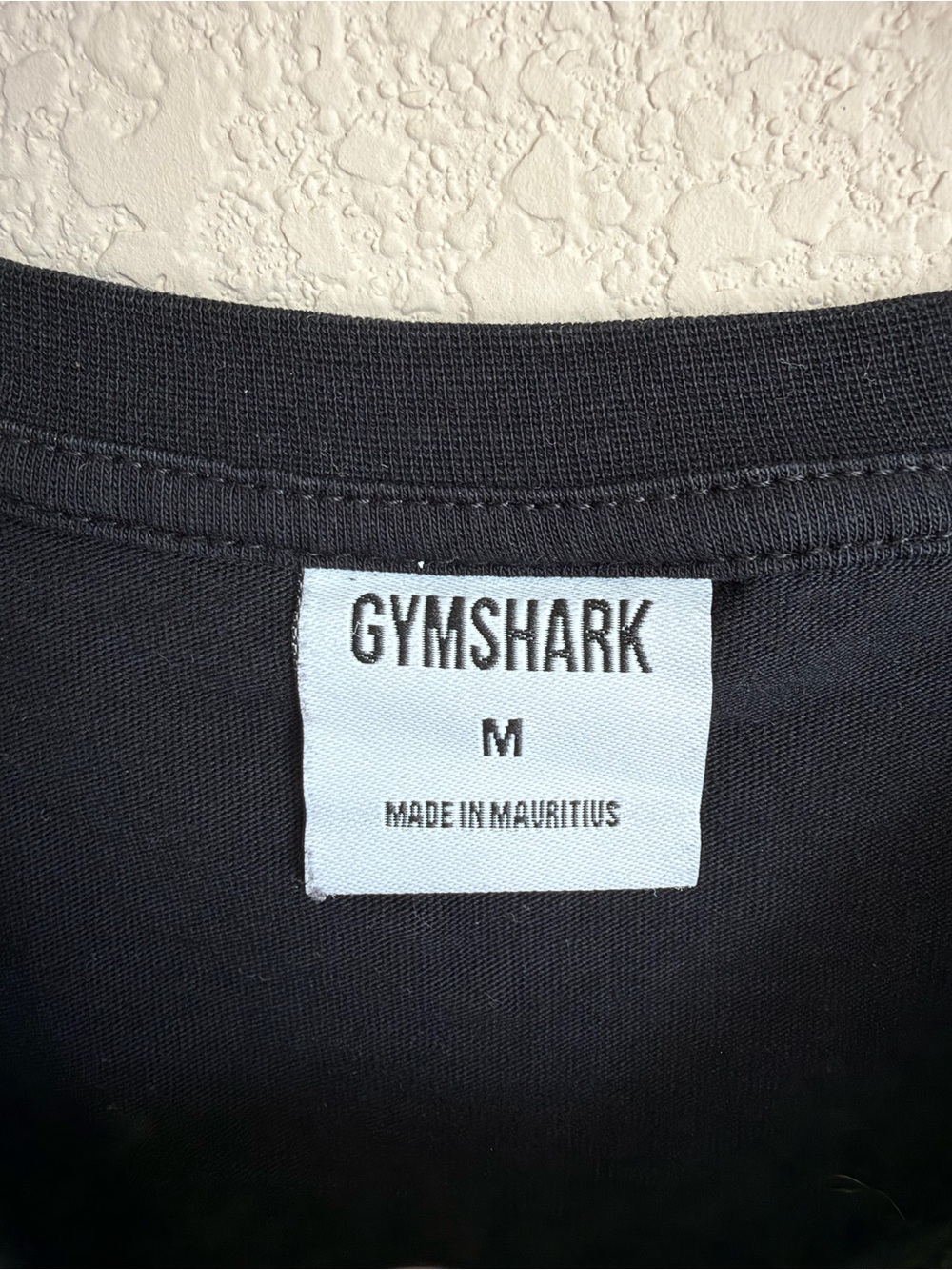 Gymshark Fraction Crop Top Medium Black Cotton Boxy Logo Workout Athleisure Tee - Picture 3 of 14